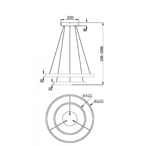 Подвесной светильник Maytoni MOD058PL-L55B3K