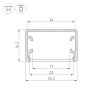 Профиль PLS-LOCK-H16-SMT-2000 ANOD (Arlight, Алюминий)