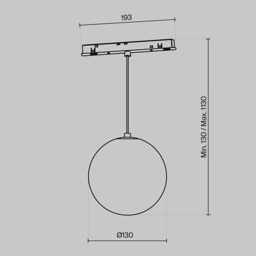 Трековый подвесной светильник Maytoni Technical TR039-4-5W3K-WW-DS