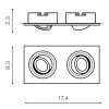 Встраиваемый светильник Azzardo Caro 2 Square AZ2436