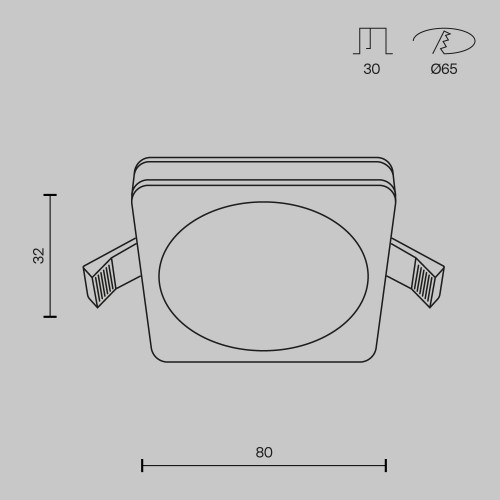 Встраиваемый светильник Maytoni Phanton 7W DL2001-L7B4K