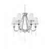 Хрустальная подвесная люстра Lumina Deco Milesia LDP 8926-6 WT+CHR