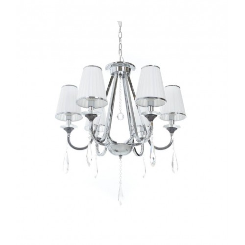 Хрустальная подвесная люстра Lumina Deco Milesia LDP 8926-6 WT+CHR