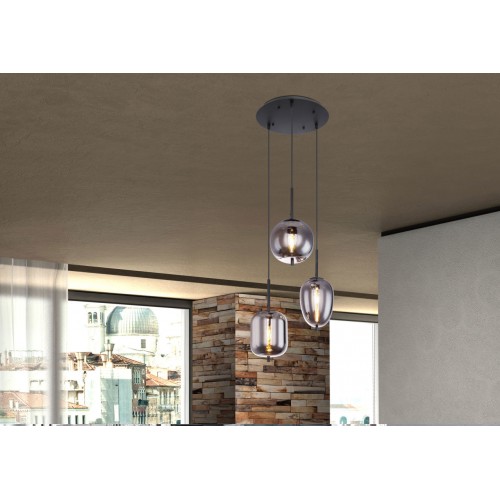 Светильник подвесной Globo Lighting Blacky 15345-3