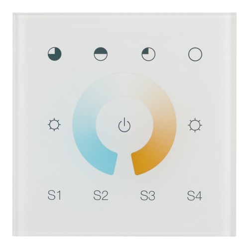 INTELLIGENT ARLIGHT Сенсорная панель DALI-901-11-1G-4SC-MIX-DT8-IN White (BUS/230V) (IARL, IP20 Пластик, 3 года)