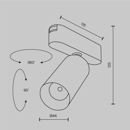 Трековый светильник Maytoni Technical TR103-1-12W4K-M-W