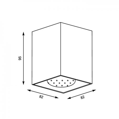 Точечный светильник Zumaline SQUARE 50475-BK