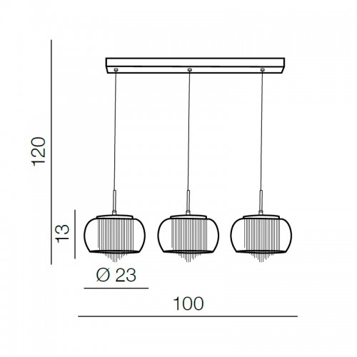 Светильник подвесной Azzardo Rego 3 line AZ2453