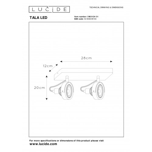 Спот Lucide TALA LED 31931/24/31