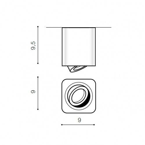 Светильник накладной Azzardo Brant Square IP44 AZ2822