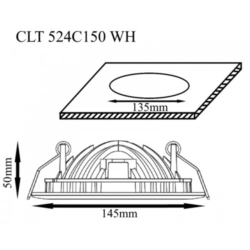 Встраиваемый светильник Crystal Lux 12W CLT 524C150 WH