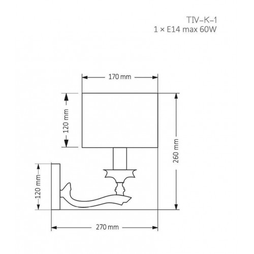 Бра Kutek MOOD TIV-K-1 (P)