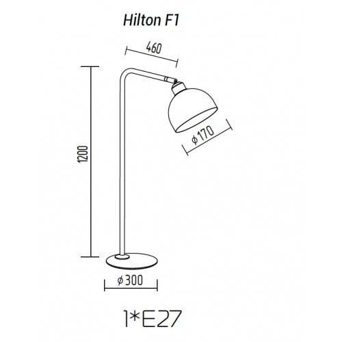 Напольный светильник TopDecor Hilton F1 12