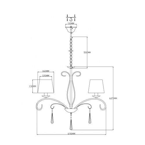 Люстра Moderli Aramco V2601-5P