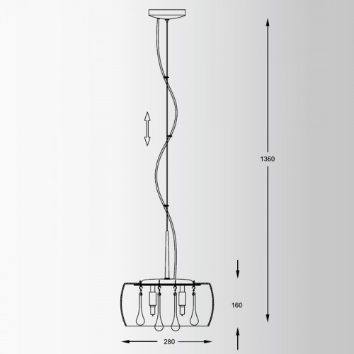 Люстра подвесная Zumaline CRYSTAL P0076-03E-F4FZ