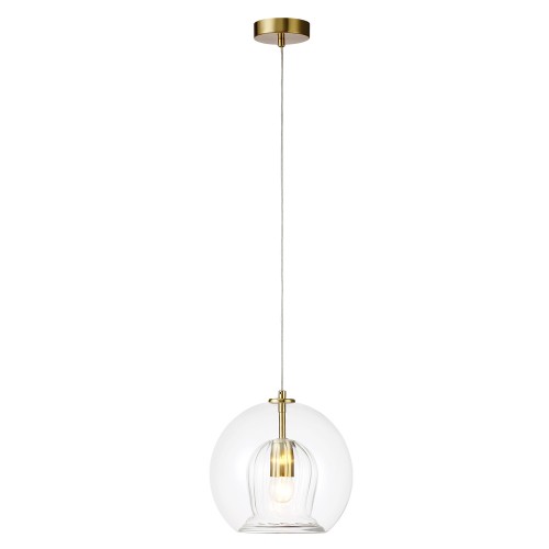 Светильник подвесной Crystal Lux LUISA LUISA SP1 BRASS/TRANSPARENT