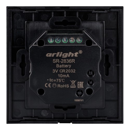 Панель Rotary SR-2836R-RF-IN Black (3V, DIM) (Arlight, IP20 Пластик, 3 года)