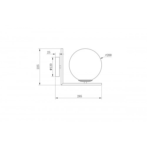 Бра Garda Decor Шар K2KW-825BR