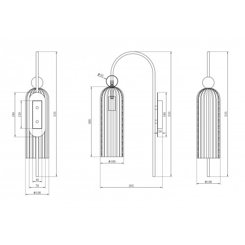 Настенный светильник (бра) Maytoni Modern Antic MOD302WL-01W