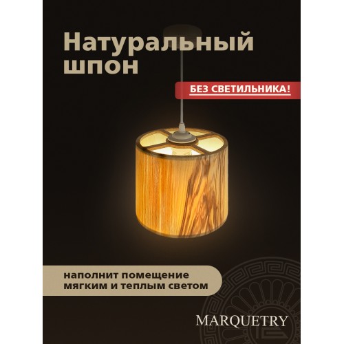 Абажур PG Marquetry ECO, Nord, PG-ACeC-TN-S, дерево, шпон ясеня