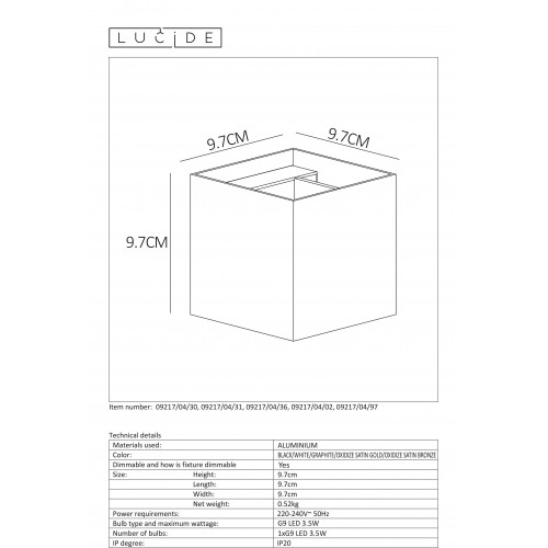 Спот Lucide XIO 09217/04/97