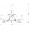 Люстра Kutek CASAMIA ABAZUR CAS-ZW-5(P/A)