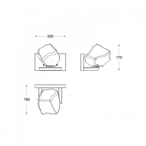 Бра Zumaline ROCK W0488-01A-B5AC