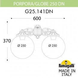 Светильник уличный настенный Fumagalli GLOBE 250 G25.141.000.BYF1RDN