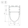 Профиль ARH-LINE-B-3652-2000 ANOD (Arlight, Алюминий)