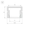 Профиль PDS-SM-2000 ANOD BLACK (Arlight, Алюминий)