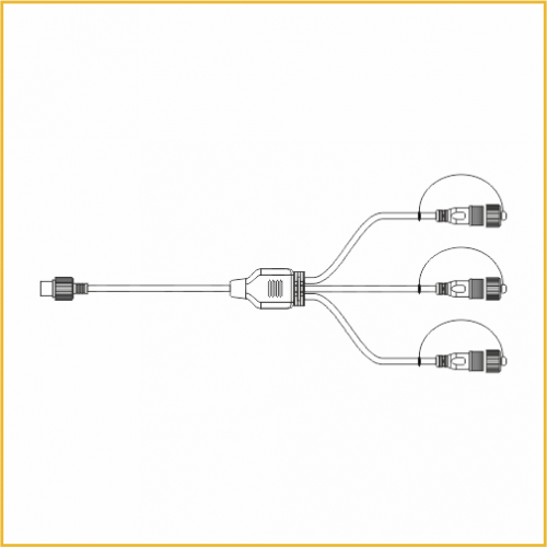 Разветвитель Teamprof 2 pin, 1-3 белый TPF-SC2/1-3-W