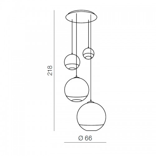 Люстра подвесная Azzardo Silver ball 4 AZ2531