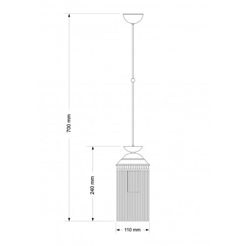 Светильник потолочный Kutek FIORE FIO-ZW-1(P)110