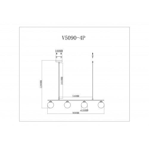 Светильник Moderli V5090-4P