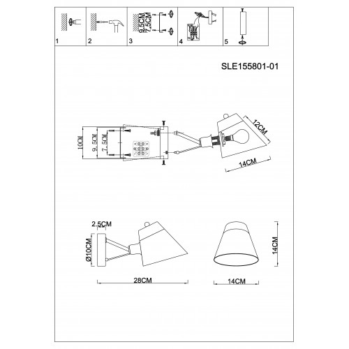 Бра Evoluce Vario SLE155801-01