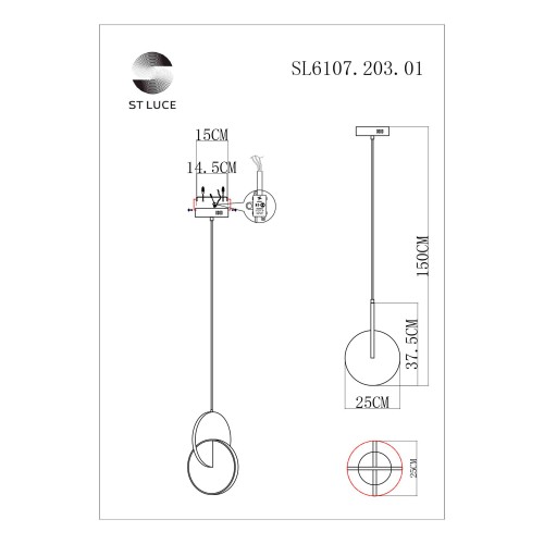 Светильник подвесной ST Luce Eclisse SL6107.203.01