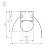 Профиль ARH-POWER-W154-COMFORT-2000 ANOD (Arlight, Алюминий)