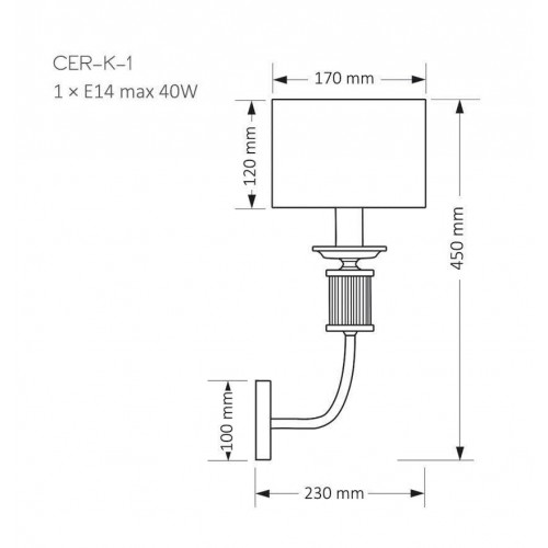 Бра Kutek MOOD CER-K-1(N)