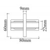 Соединитель линейный (однофазный) для встреиваемого шинопровода Crystal Lux CLT 0.2211 01 WH