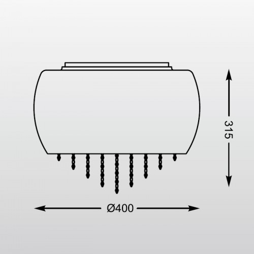 Люстра потолочная Zumaline VISTA C0076-05K-F4GR