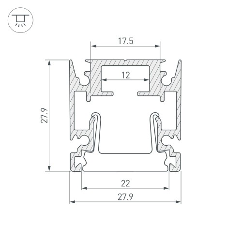 Профиль HR-FACADE-2000 ANOD Arlight 034946