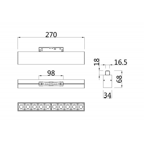 Трековый светильник Maytoni Points  TR014-2-20W3K-W