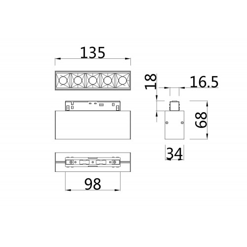 Трековый светильник магнитный Maytoni Track lamps TR014-2-10W4K-B