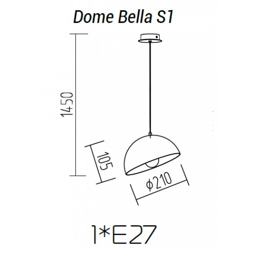 Подвесной светильник TopDecor Dome Bella S1 09