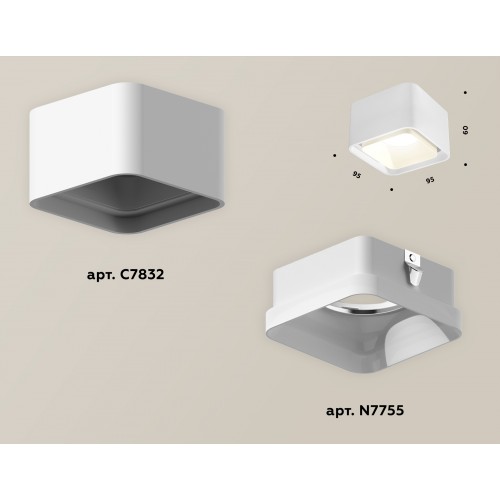 Комплект накладного светильника Ambrella Techno XS7832021