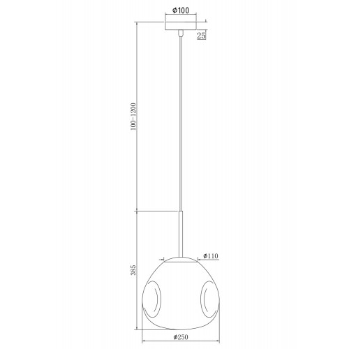 Подвесной светильник Maytoni Mabell P014PL-01G