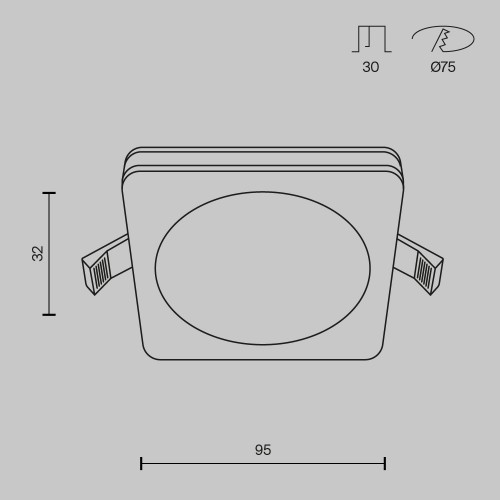 Встраиваемый светильник Phanton 12W DL2001-L12B