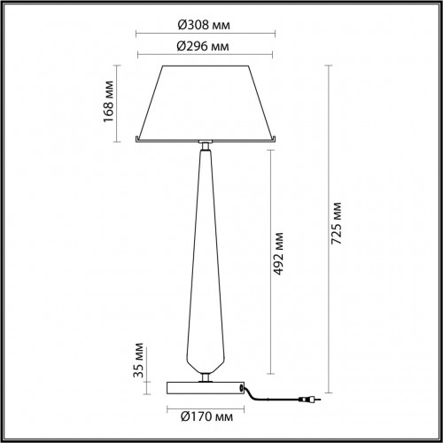 Настольная лампа Odeon Light STANDING TOWER 4852/1T