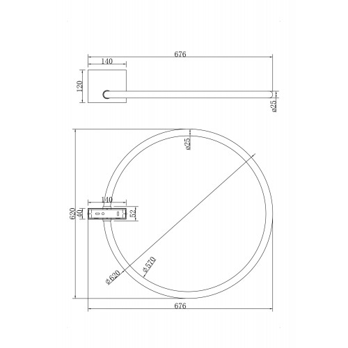 Потолочный светильник Maytoni Modern Anillo MOD315CL-L25G3K