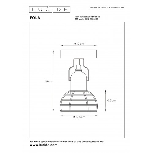 Спот Lucide PAULIEN 08927/01/66